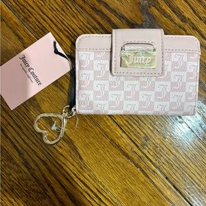 Juicy Couture Blush Card Holder with Gold Heart Charm